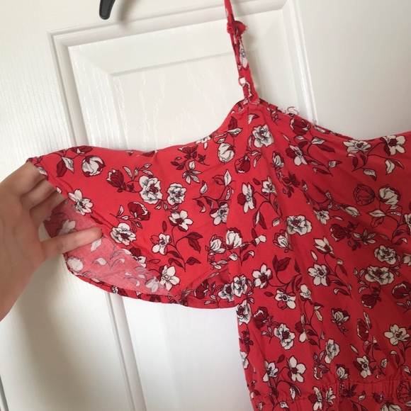 Coral floral dress - Picture 3 of 3